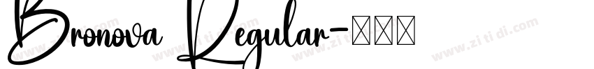 Bronova Regular字体转换